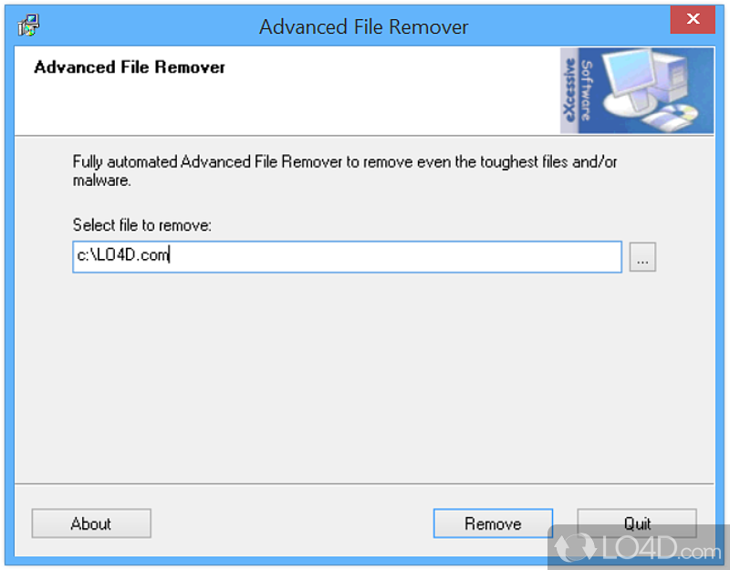 Quick and easy way to remove files that seem impossible to get rid of - Screenshot of Advanced File Remover