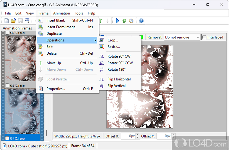 Advanced GIF Animator: User interface - Screenshot of Advanced GIF Animator