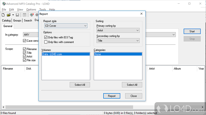 Advanced MP3 Catalog Pro screenshot