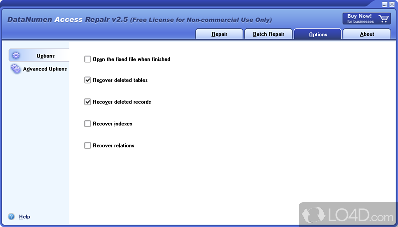 Data recovery suite for Microsoft Office - Screenshot of Advanced Office Repair