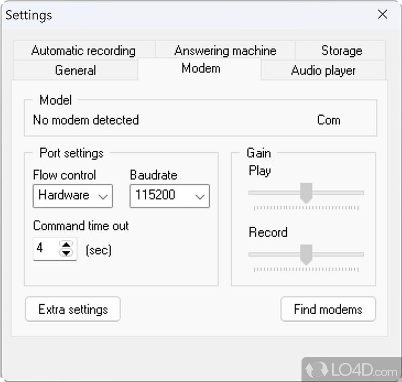 Advanced Phone Recorder: User interface - Screenshot of Advanced Phone Recorder