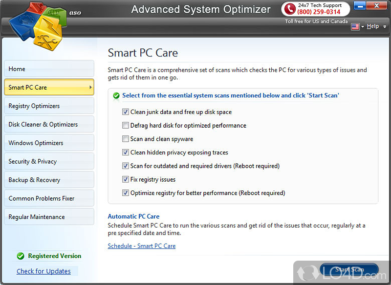 Make your PC run more smoothly - Screenshot of Advanced System Optimizer