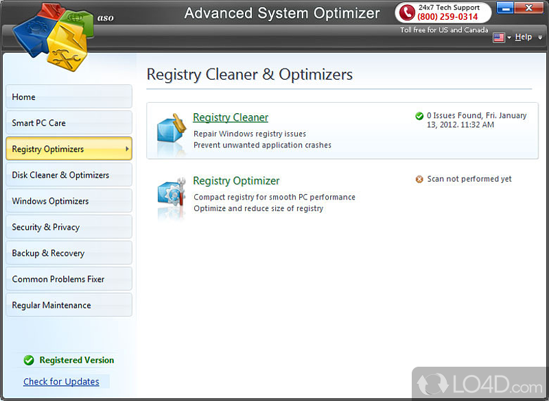 Advanced System Optimizer: User interface - Screenshot of Advanced System Optimizer