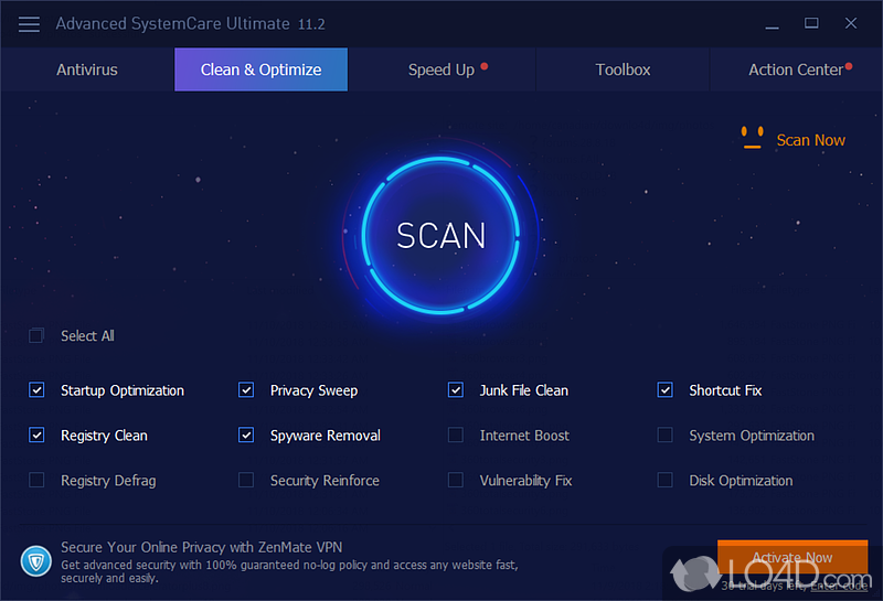 Antivirus with real-time protection - Screenshot of Advanced SystemCare Ultimate