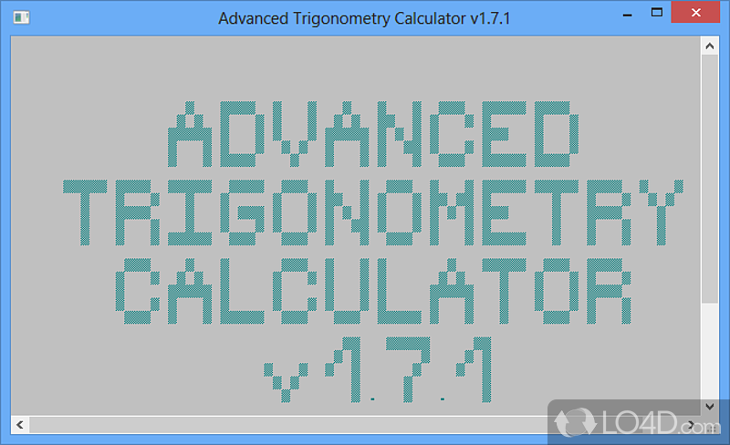 Perform trigonometry calculations with the console-like GUI of this app - Screenshot of Advanced Trigonometry Calculator