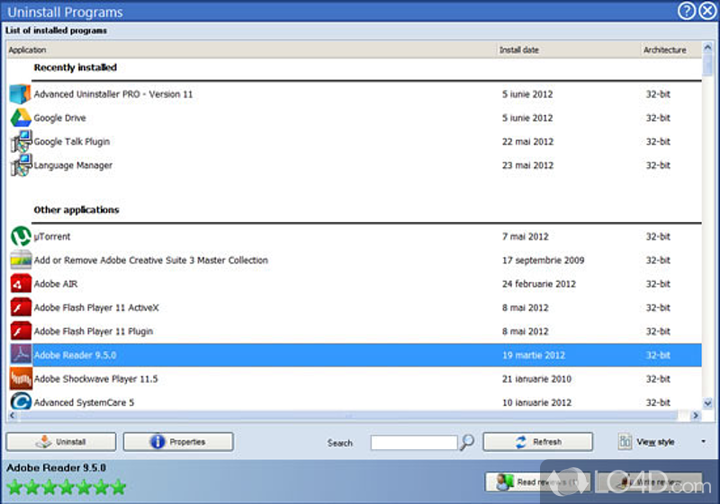 Uninstaller, startup manager, cleaner, and more - Screenshot of Advanced Uninstaller PRO