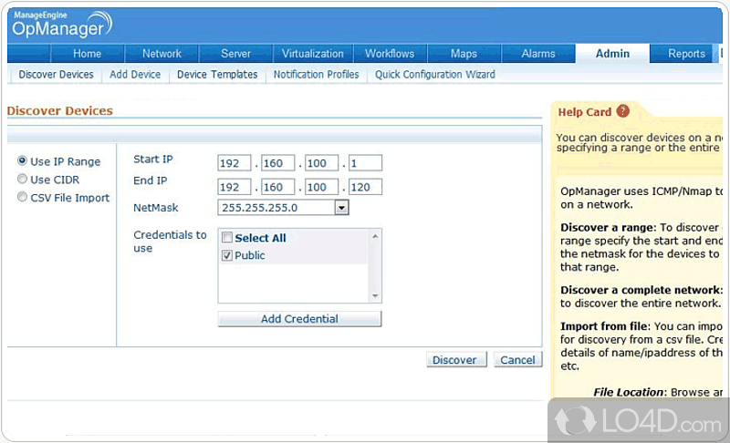 AdventNet ManageEngine OpManager screenshot