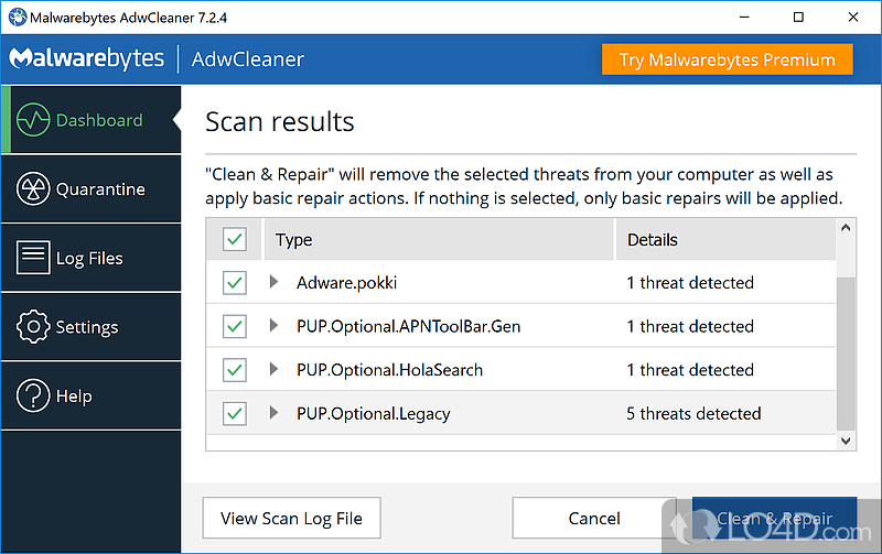 Close all running utilities and restart the computer to complete the process - Screenshot of AdwCleaner