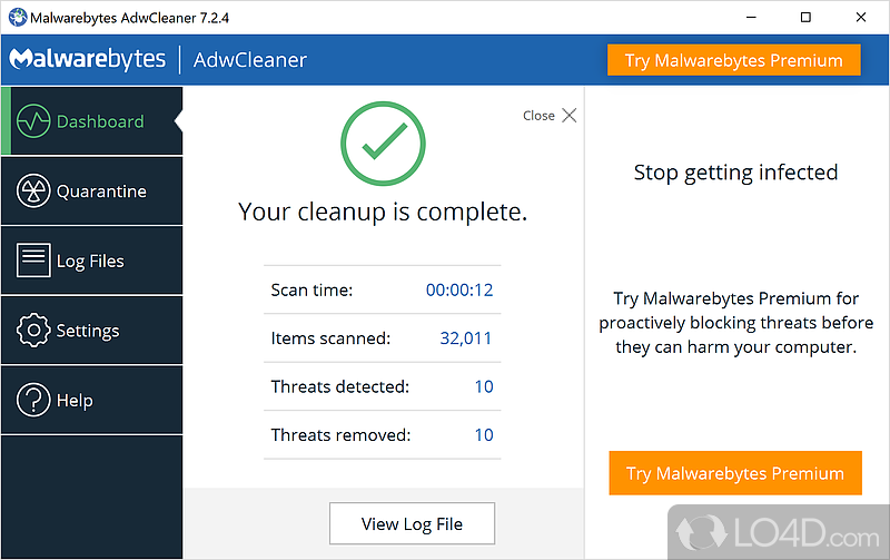 Clean your system from ads and malicious toolbars - Screenshot of AdwCleaner