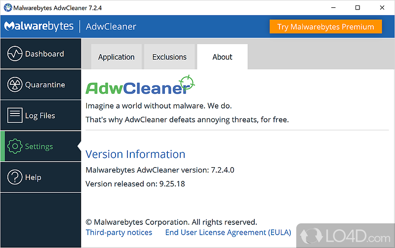 AdwCleaner: Portable app - Screenshot of AdwCleaner