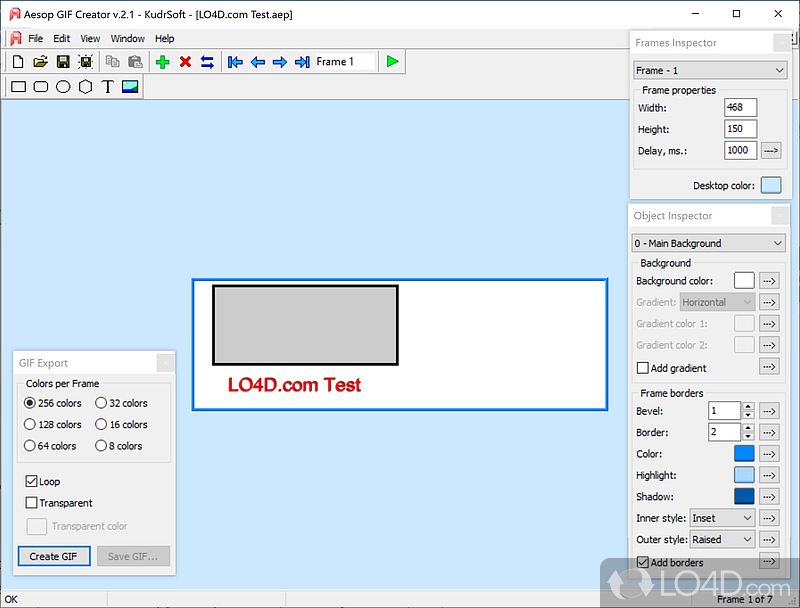 Create and design GIF animations on computer - Screenshot of Aesop GIF Creator