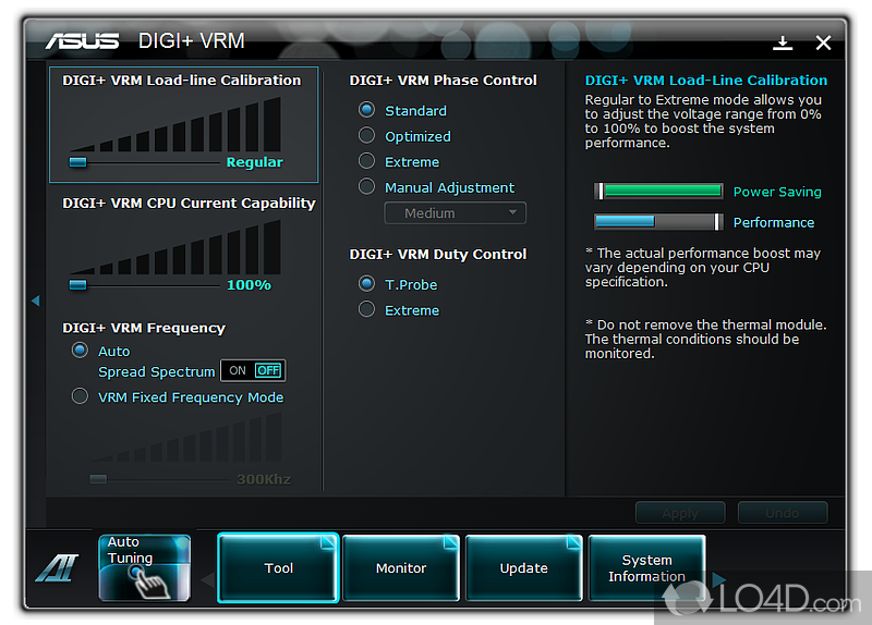 Provides five utilities for owners of Asus systems - Screenshot of AI Suite II