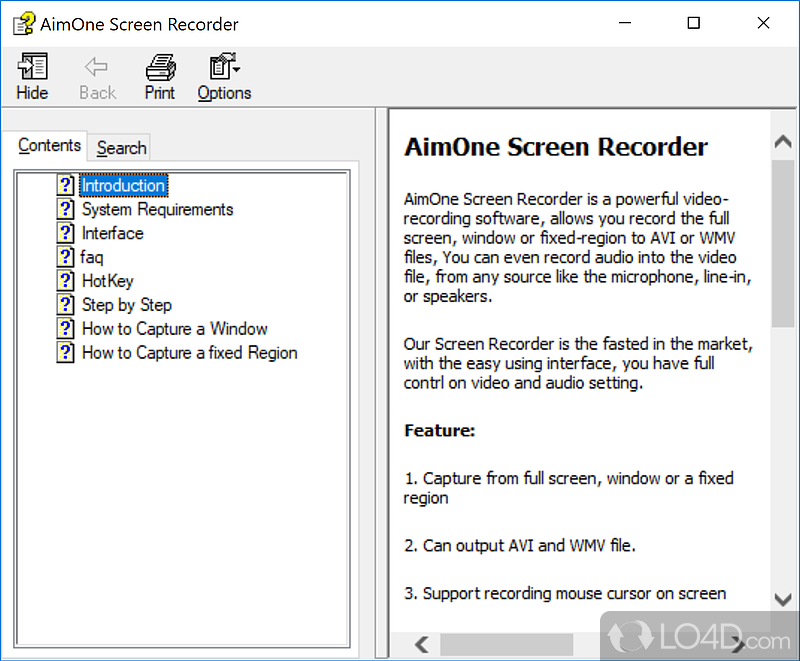 AimOne Screen Recorder screenshot