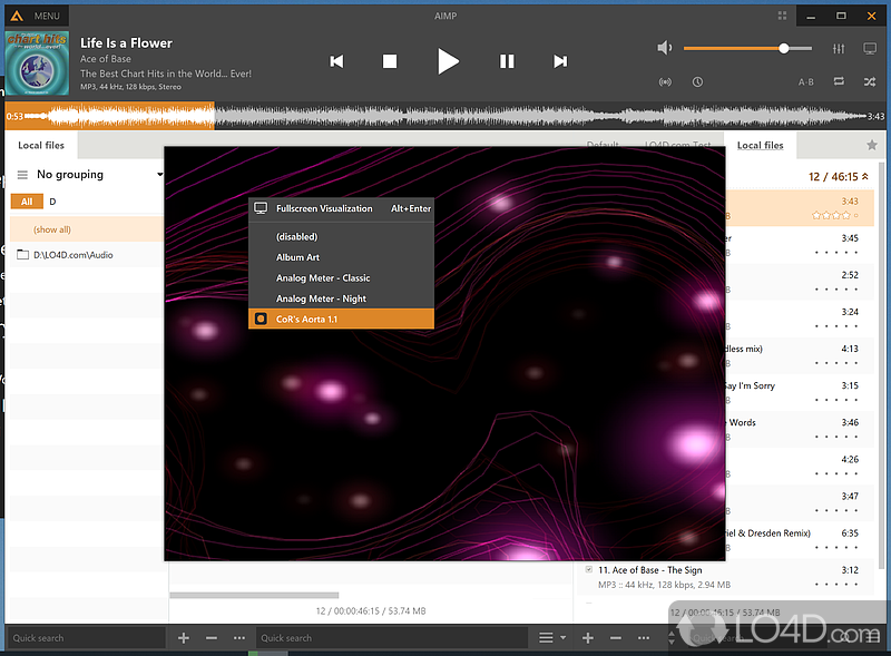 32-bit and 64-bit audio processing - Screenshot of AIMP