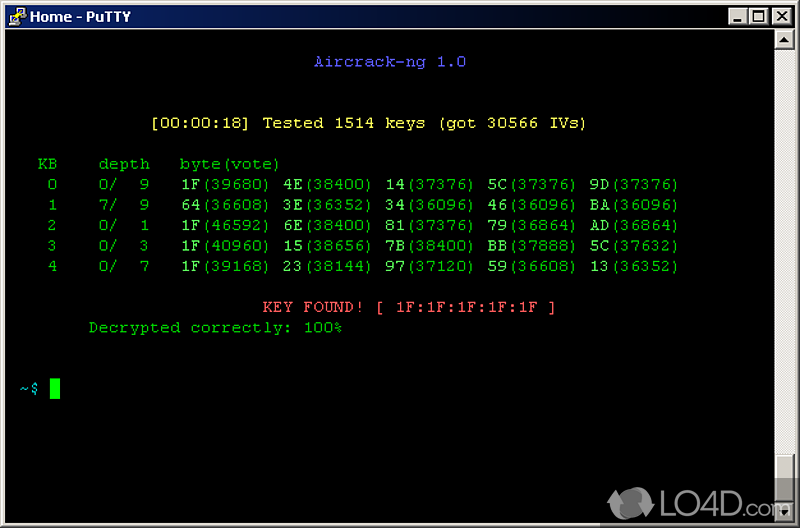 Assess your Wi-Fi network security with these free tools - Screenshot of aircrack