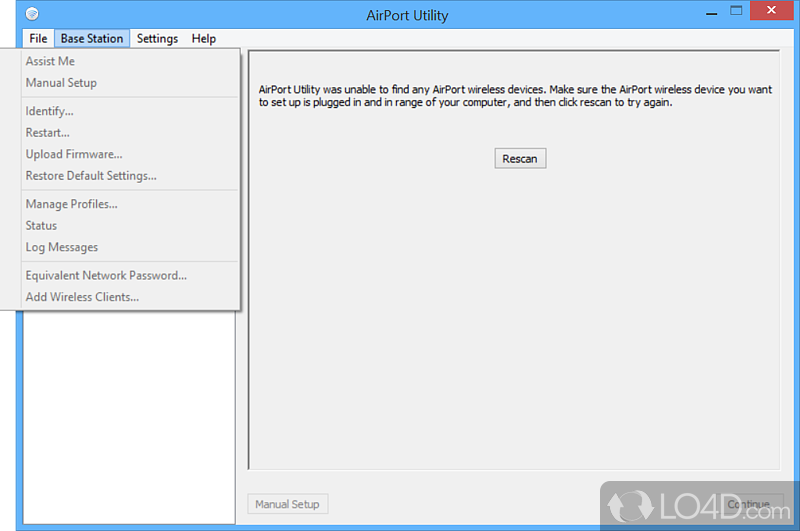 Wirelessly communicate - Screenshot of AirPort Utility