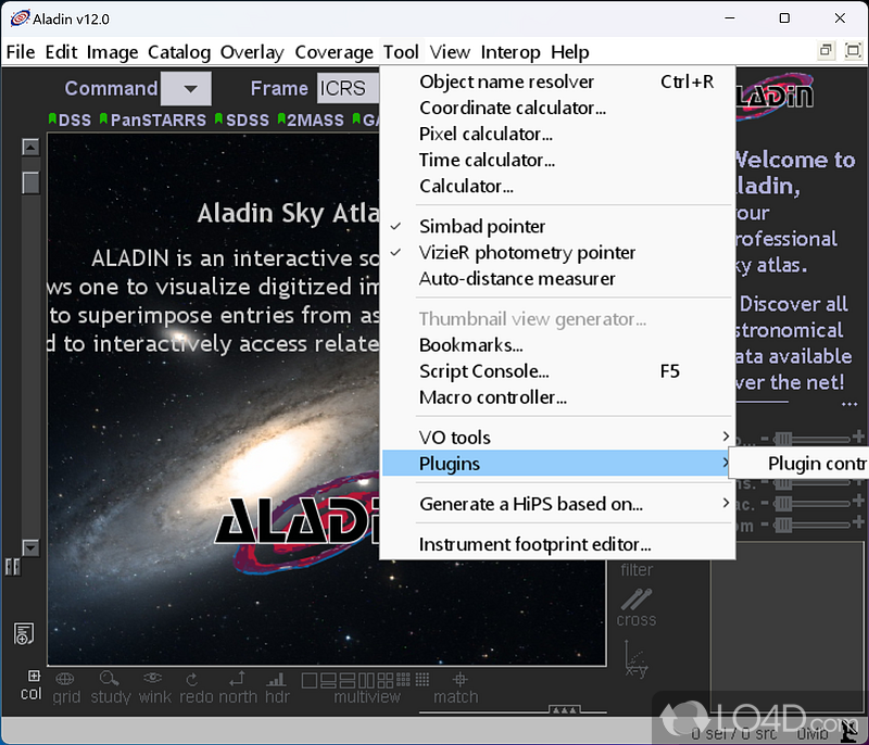 Aladin: Image viewer - Screenshot of Aladin