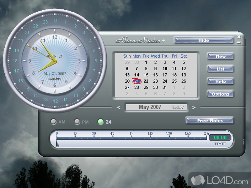 Alarm clock, scheduler, timer - Screenshot of Alarm Master Plus