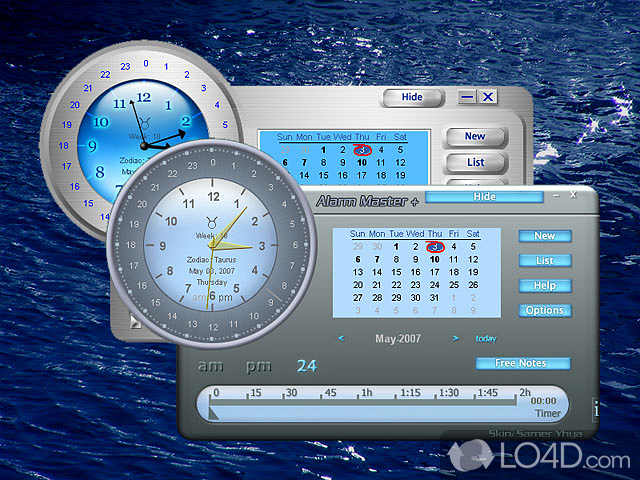 It is a PIM with alarm clock, scheduler, calendar - Screenshot of Alarm Master Plus