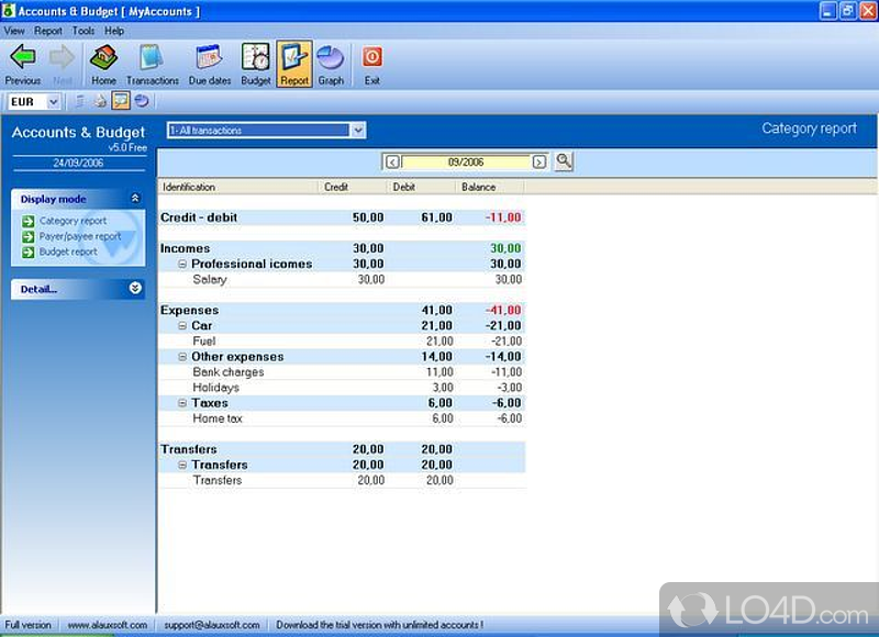 Accounts & Budget screenshot