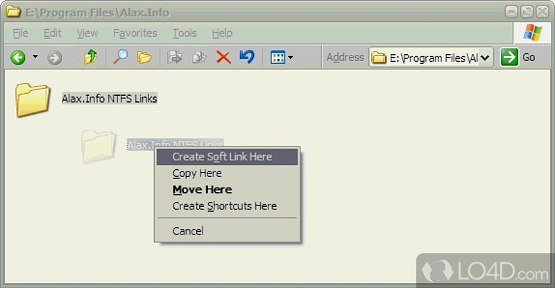 NTFS Links: User interface - Screenshot of NTFS Links