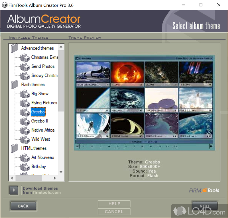 Sleek and lightweight user interface - Screenshot of Album Creator Pro