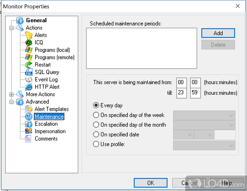 Comprehensive notification system - Screenshot of Alchemy Network Monitor