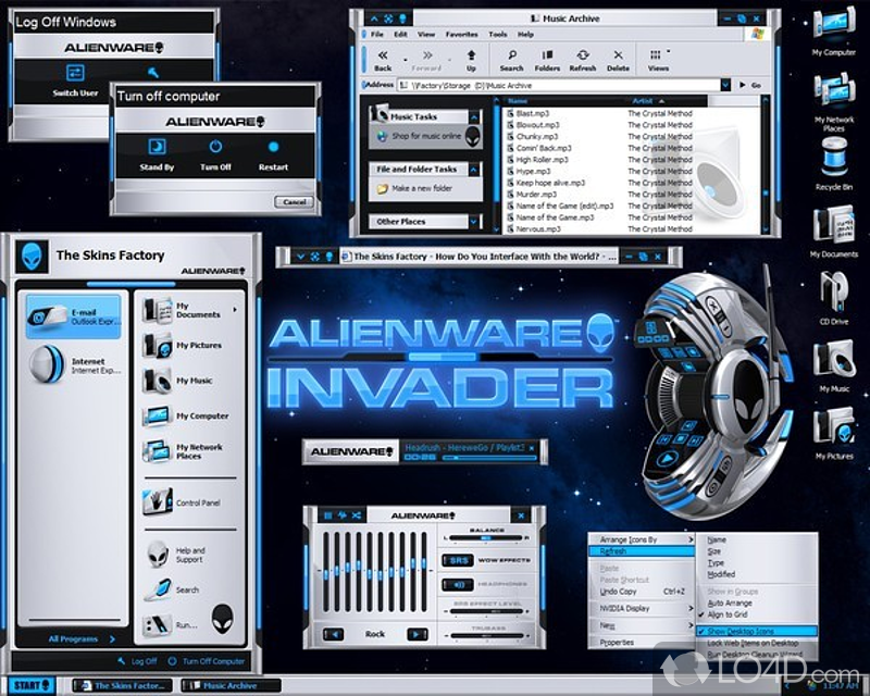 AlienGUIse: User interface - Screenshot of AlienGUIse