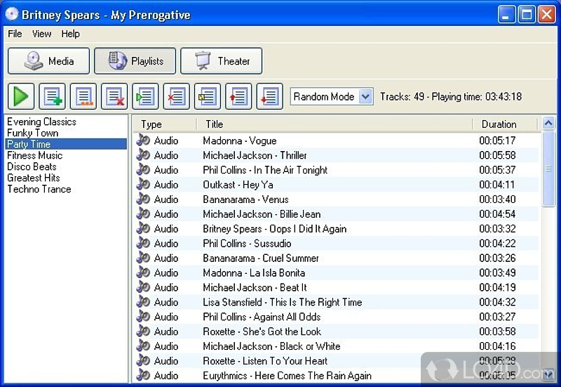 All-in-One Media Player: User interface - Screenshot of All-in-One Media Player