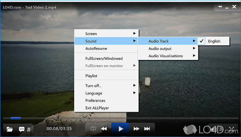 Impressive file import capabilities - Screenshot of ALLPlayer