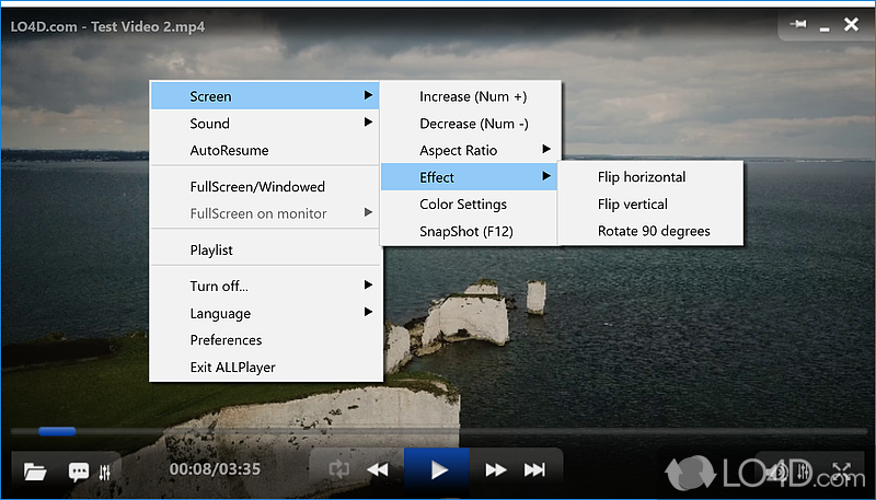 Search for online subs and enable an intelligent mode - Screenshot of ALLPlayer