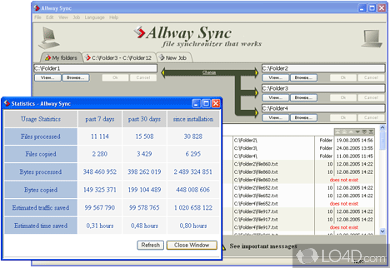 Real bidirectional file & folder synchronization software - Screenshot of Allway Sync