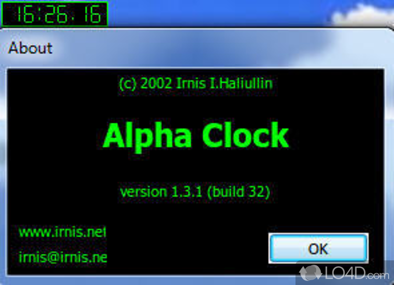 Can be used on the go - Screenshot of Alpha Clock