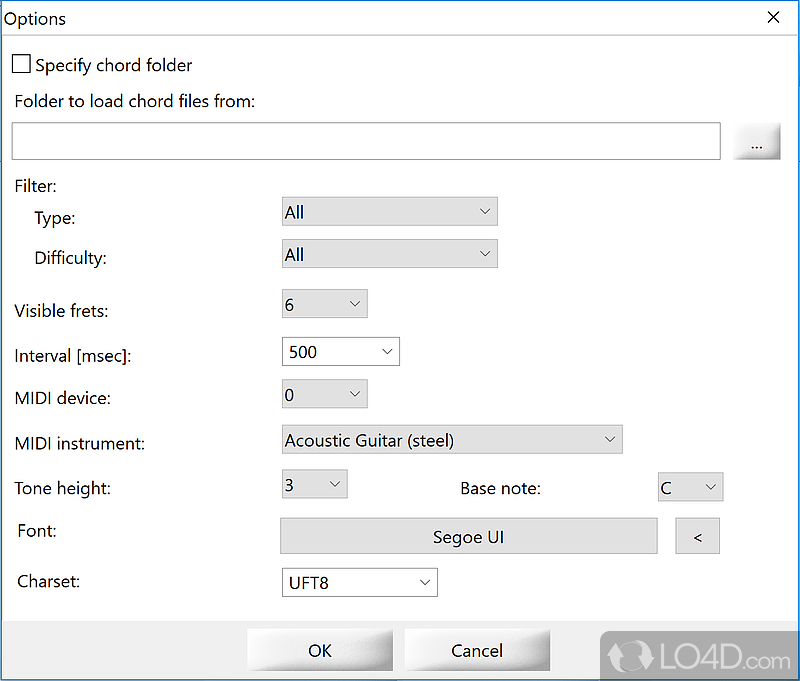 Alternate Chord: User interface - Screenshot of Alternate Chord