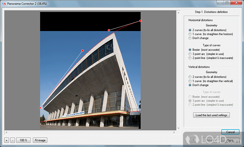 Correct panorama and perspective distortions - Screenshot of Panorama Corrector