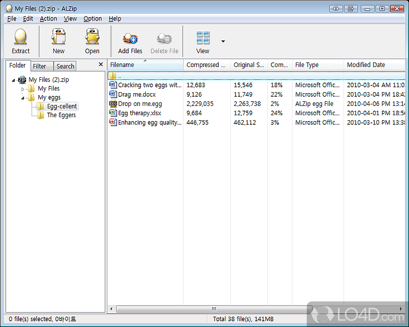 Manage nearly all existing archive formats and create new ones quick and easy - Screenshot of ALZip