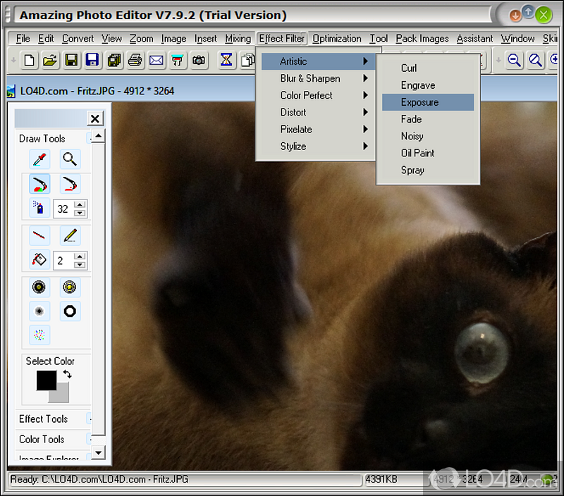 Powerful image processing software - Screenshot of Amazing Photo Editor