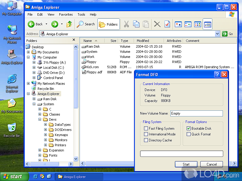 Access the resources of an Amiga computer from one - Screenshot of Amiga Explorer