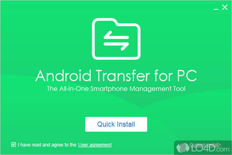 Simple setup, but medium difficulty configuration - Screenshot of Android Transfer for PC