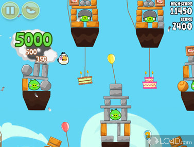 Use birds to fight against pigs - Screenshot of Angry Birds