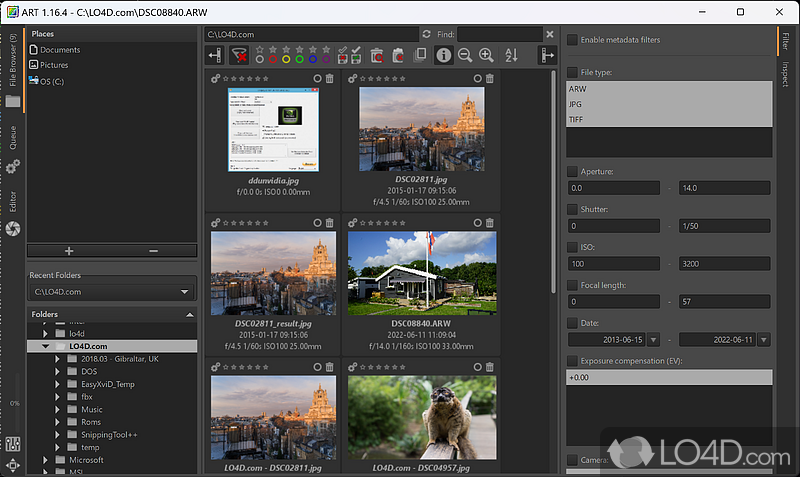 Is able to process RAW images from digital cameras - Screenshot of ART (Another RAW Therapee)