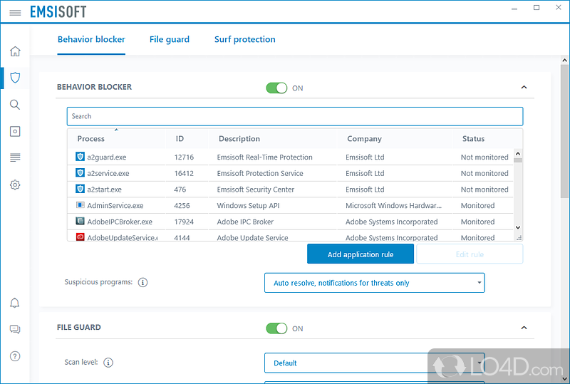 Comprehensive PC protection against viruses, trojans and spyware - Screenshot of Emsisoft Anti-Malware