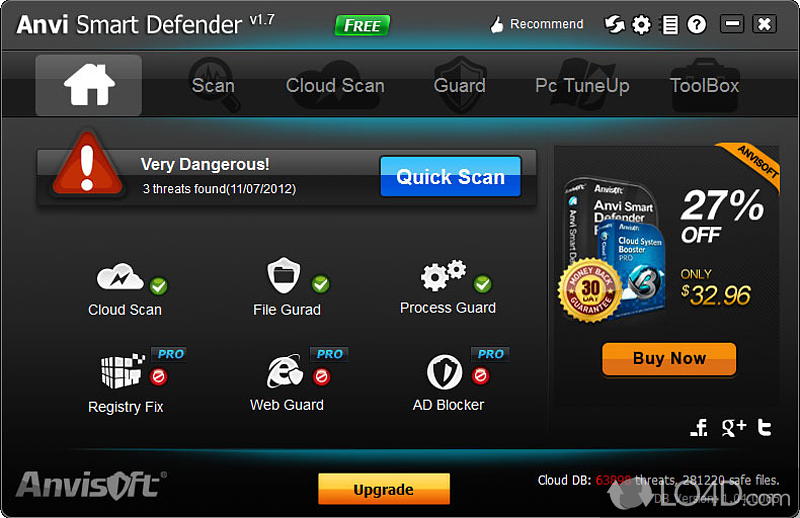 Speedy setup and eye-catching UI - Screenshot of Anvi Smart Defender