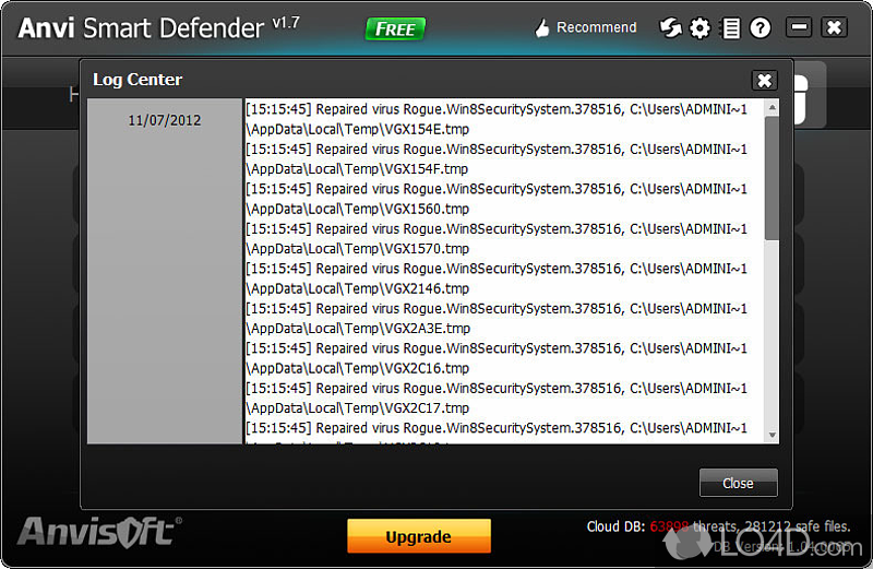 Free anti-malware, spyware removal tool - Screenshot of Anvi Smart Defender
