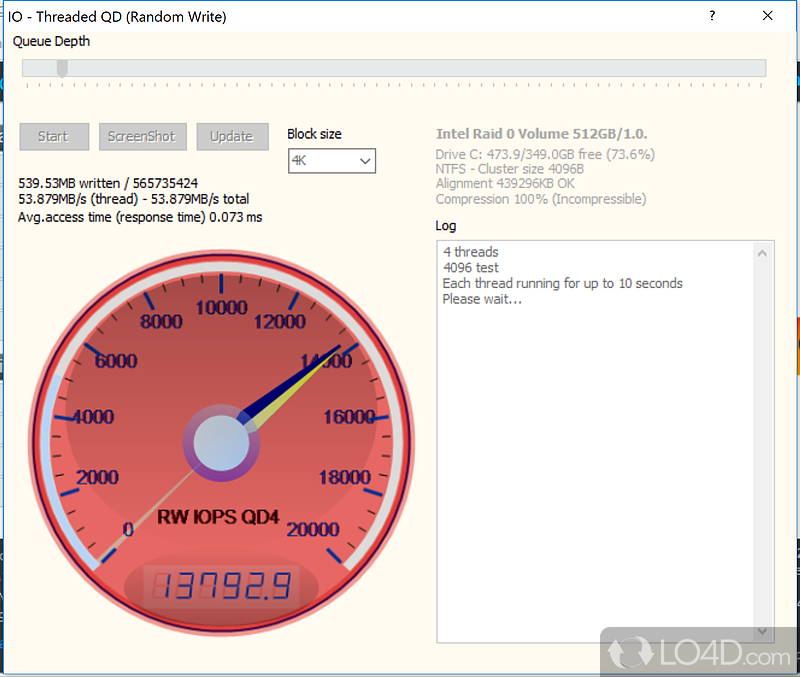 Benchmarking tool for traditional hard drives and solid state drives - Screenshot of Anvils Storage Utilities