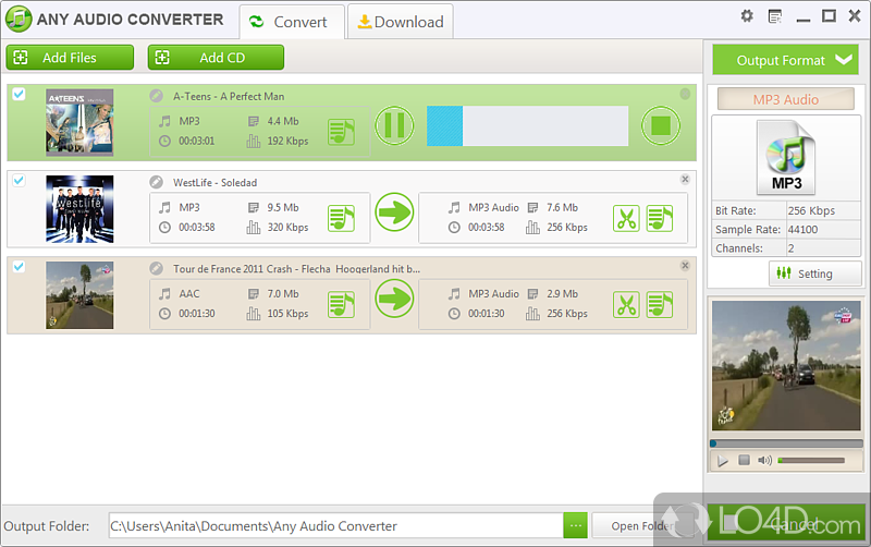 Any Audio Converter Freeware: Music your way - Screenshot of Any Audio Converter Freeware