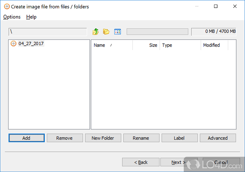 Burning software that supports CD, DVD and Blu-ray discs - Screenshot of AnyBurn