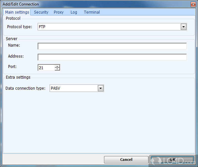 Logs, file transfers, and additional features - Screenshot of AnyConnect