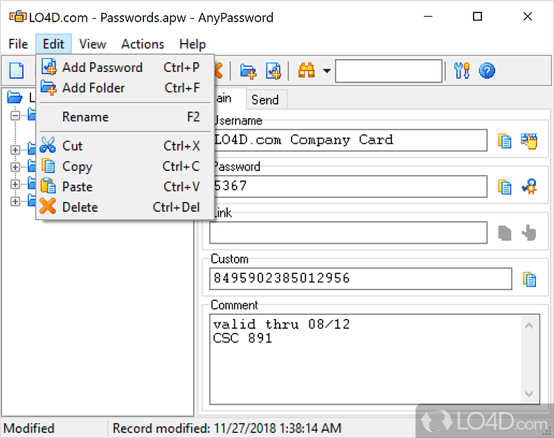 AnyPassword screenshot