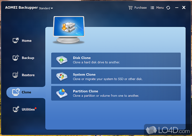 AOMEI free backup software - Screenshot of AOMEI Backupper